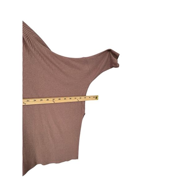 Mersea Oversized Ribbed Top Drop Shoulder Soft Cozy One Size Split Sides Boxy - Picture 6 of 10